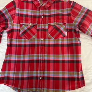 Stio Vibrant Plaid Women’s Button Down Shirt Size Large